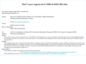 MAC Layer Aspects for E-MBS in IEEE 802.16m
