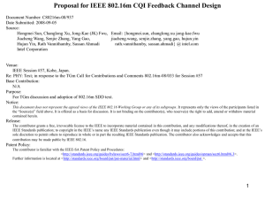 Proposal for IEEE 802.16m CQI Feedback Channel Design