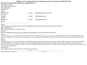 Elliptic Curve Cryptography-based Authorization &amp; Key Agreement for IEEE 802.16m