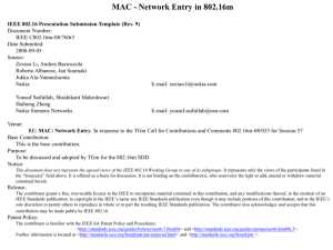 MAC - Network Entry in 802.16m