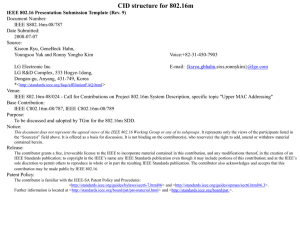 CID structure for 802.16m