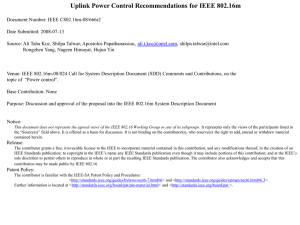 Uplink Power Control Recommendations for IEEE 802.16m