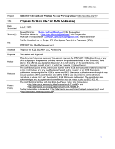 Proposal for IEEE 802.16m MAC Addressing