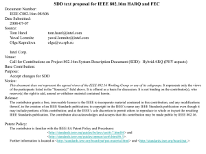 SDD text proposal for IEEE 802.16m HARQ and FEC