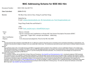 MAC Addressing Scheme for IEEE 802.16m