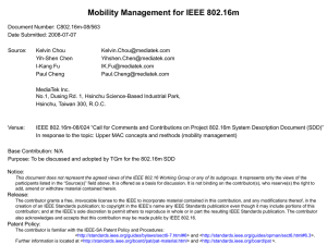 Mobility Management for IEEE 802.16m