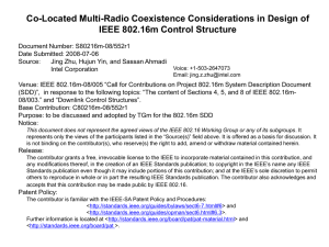 Co-Located Multi-Radio Coexistence Considerations in Design of IEEE 802.16m Control Structure