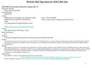 Hybrid ARQ Operation for IEEE 802.16m
