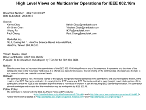 High Level Views on Multicarrier Operations for IEEE 802.16m