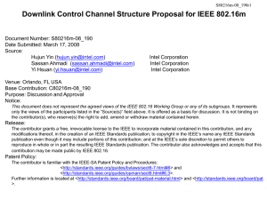Downlink Control Channel Structure Proposal for IEEE 802.16m