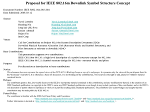 Proposal for IEEE 802.16m Downlink Symbol Structure Concept
