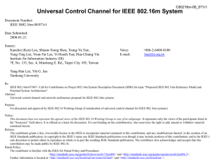 Universal Control Channel for IEEE 802.16m System