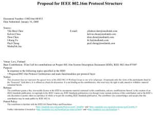 Proposal for IEEE 802.16m Protocol Structure