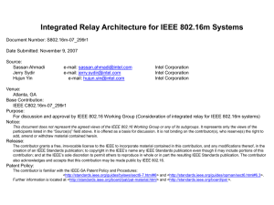 Integrated Relay Architecture for IEEE 802.16m Systems