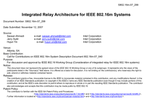 Integrated Relay Architecture for IEEE 802.16m Systems