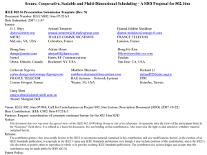 Secure, Cooperative, Scalable and Multi-Dimensional Scheduling – A SDD Proposal...