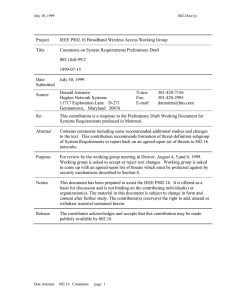 Project IEEE P802.16 Broadband Wireless Access Working Group Title