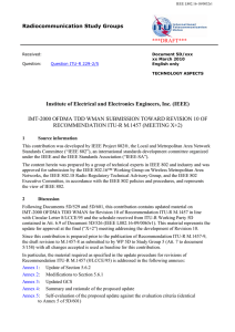 ***DRAFT*** Institute of Electrical and Electronics Engineers, Inc. (IEEE)