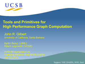 Tools and Primitives for High Performance Graph Computation John R. Gilbert