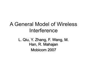 A General Model of Wireless Interference Han, R. Mahajan