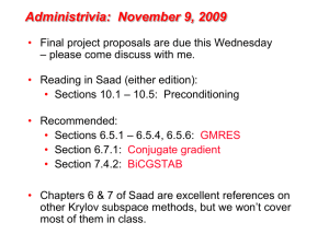 Administrivia:  November 9, 2009