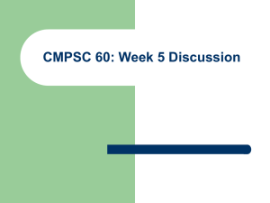CMPSC 60: Week 5 Discussion