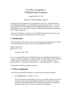 Cilkified Inner Products CS 240A Assignment 3: