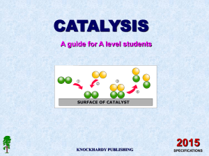 CATALYSIS 2015 A guide for A level students KHARDY PUBLI