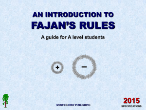 FAJAN’S RULES 2015 AN INTRODUCTION TO A guide for A level students