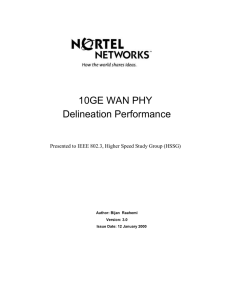 10GE WAN PHY Delineation Performance