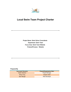 Local Swim Team Project Charter