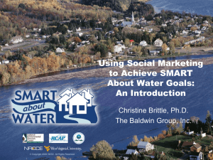 Using Social Marketing to Achieve SMART About Water Goals: An Introduction