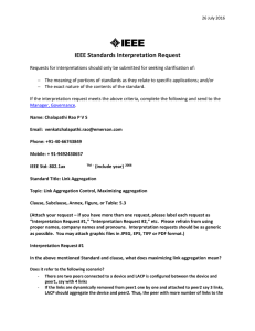 IEEE Standards Interpretation Request