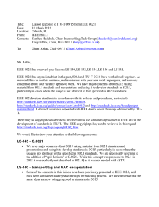 Title: Liaison response to ITU-T Q9/15 from IEEE 802.1 Date: