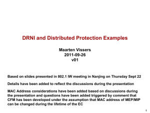DRNI and Distributed Protection Examples Maarten Vissers 2011-09-26 v01