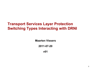 Transport Services Layer Protection Switching Types Interacting with DRNI Maarten Vissers 2011-07-20
