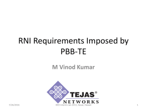 RNI Requirements Imposed by PBB-TE M Vinod Kumar 7/26/2016