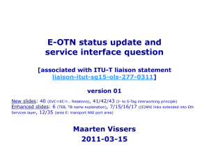 E-OTN status update and service interface question [associated with ITU-T liaison statement ]