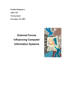 External Forces Influencing Computer Information Systems
