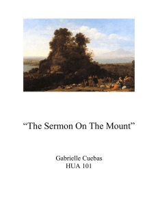 “The Sermon On The Mount”  Gabrielle Cuebas HUA 101