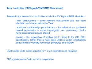 Task 1 activities (FDDI-grade/OM2/OM3 fiber model)