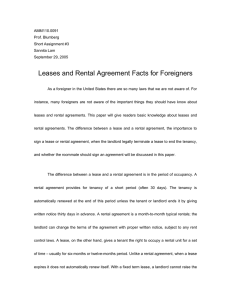 Leases and Rental Agreement Facts for Foreigners