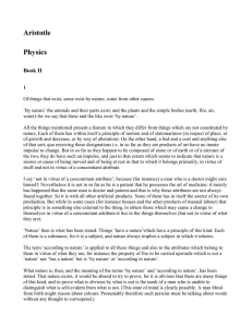 Aristotle Physics Book II