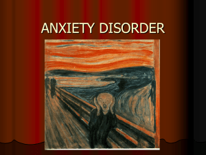 ANXIETY DISORDER GROUP 1 SCL 105