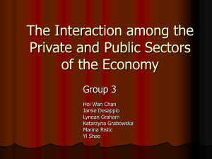 The Interaction among the Private and Public Sectors of the Economy Group 3