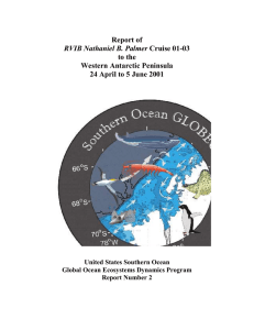 Report of to the Western Antarctic Peninsula 24 April to 5 June 2001
