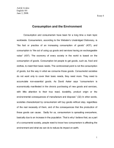 Consumption and the Environment