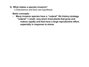 3) What makes a species invasive? Basic concepts: