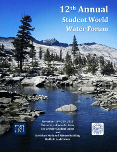 12 Annual Student World Water Forum