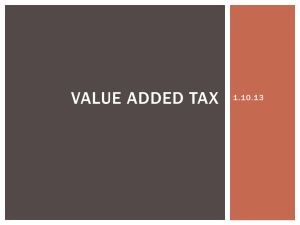 VALUE ADDED TAX 1.10.13